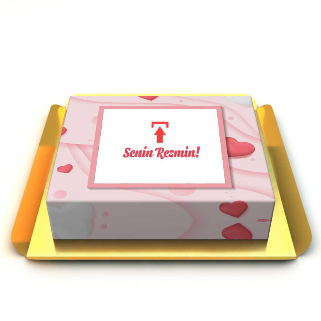 Sevgiliye resimli pasta