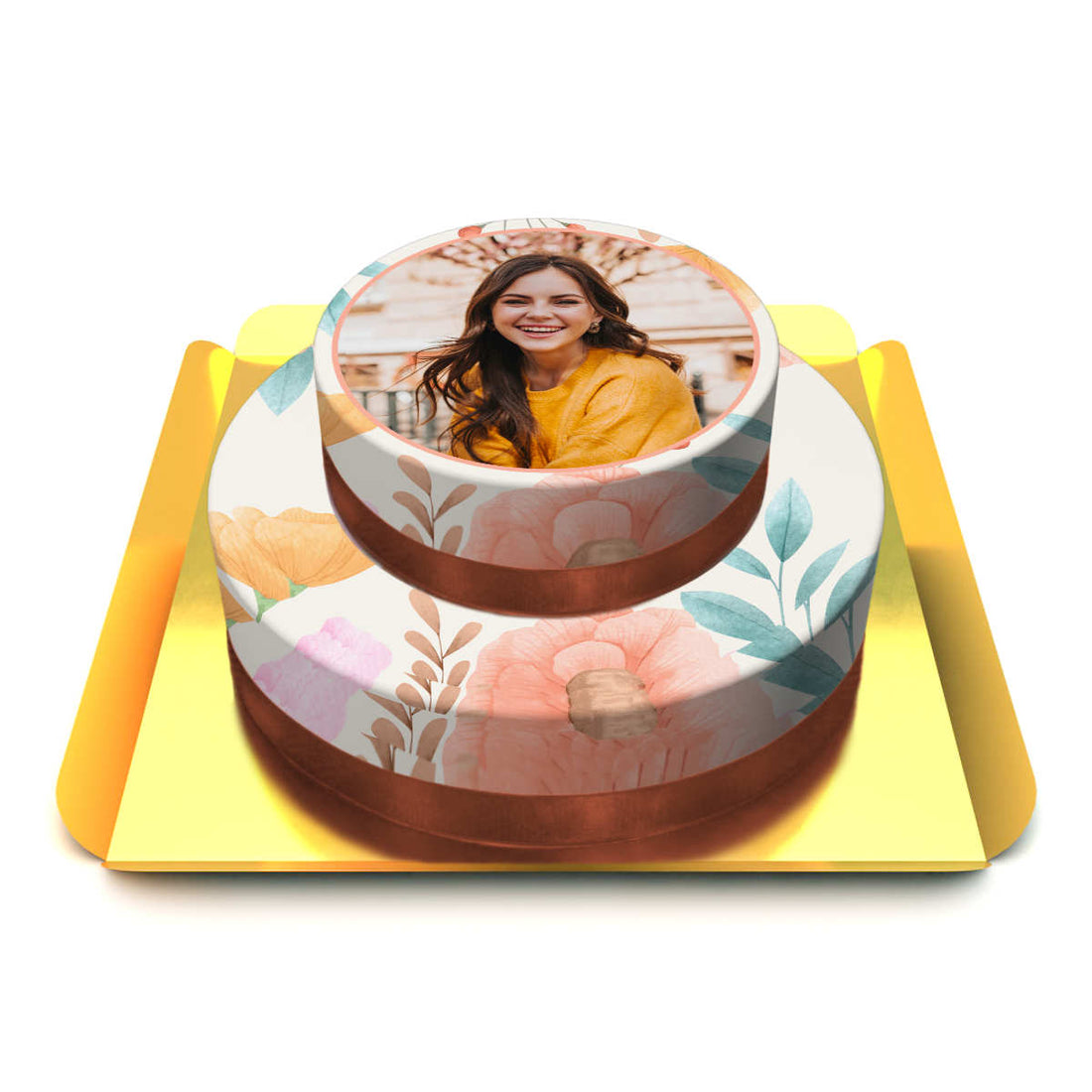 Kişiye Özel İki Kat Resimli Pasta