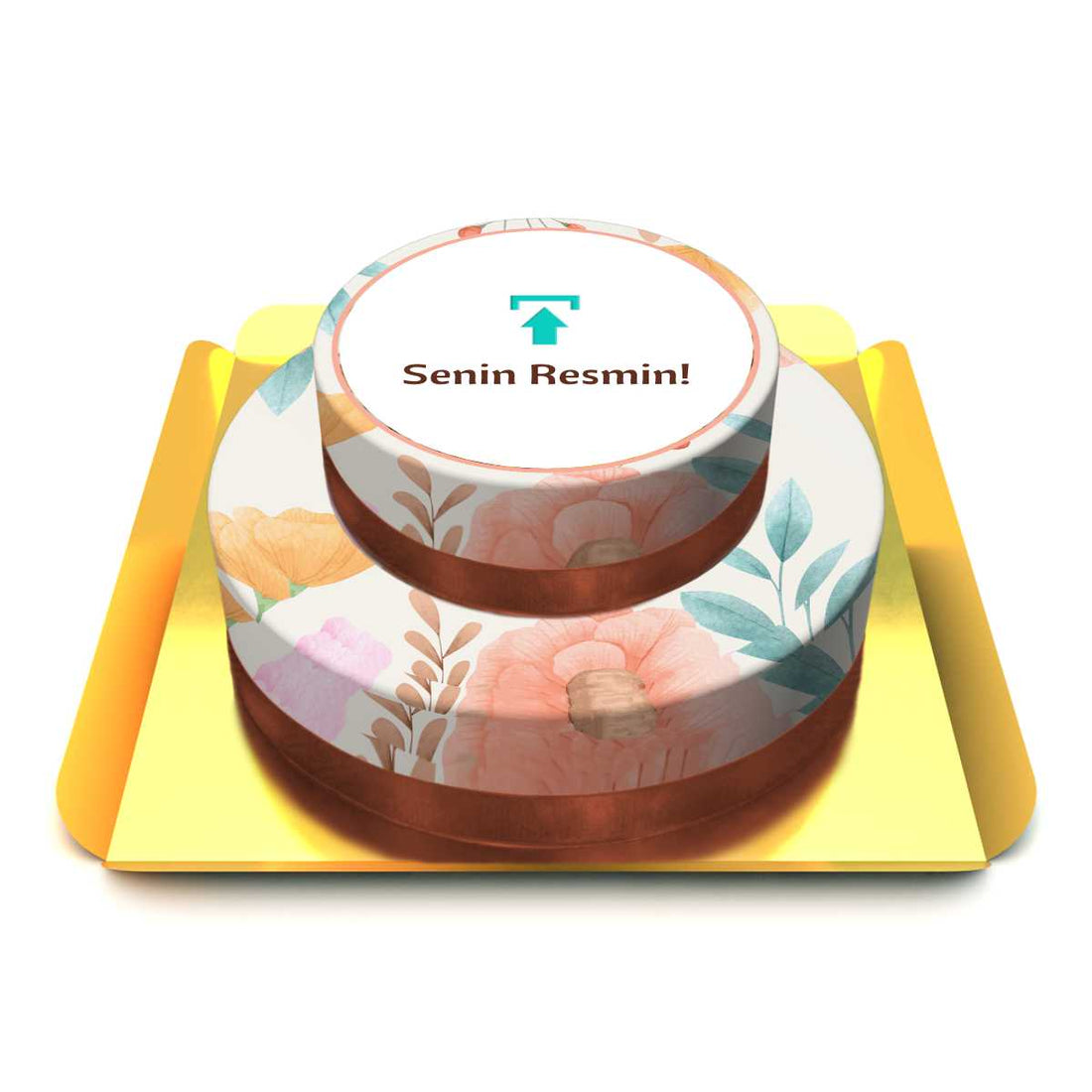 Kişiye Özel İki Kat Resimli Pasta