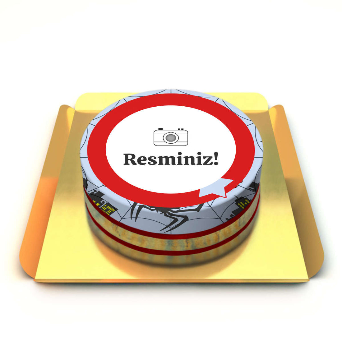 Örümcek adam resimli pasta