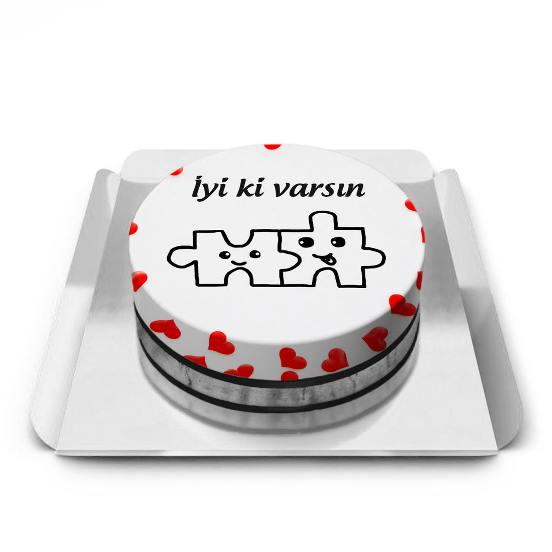 Yapbozlu Romantik Pasta