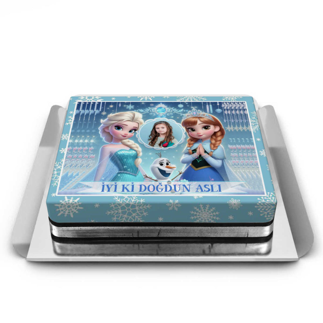 Kişiye özel resimli Elsa ve Anna Pasta