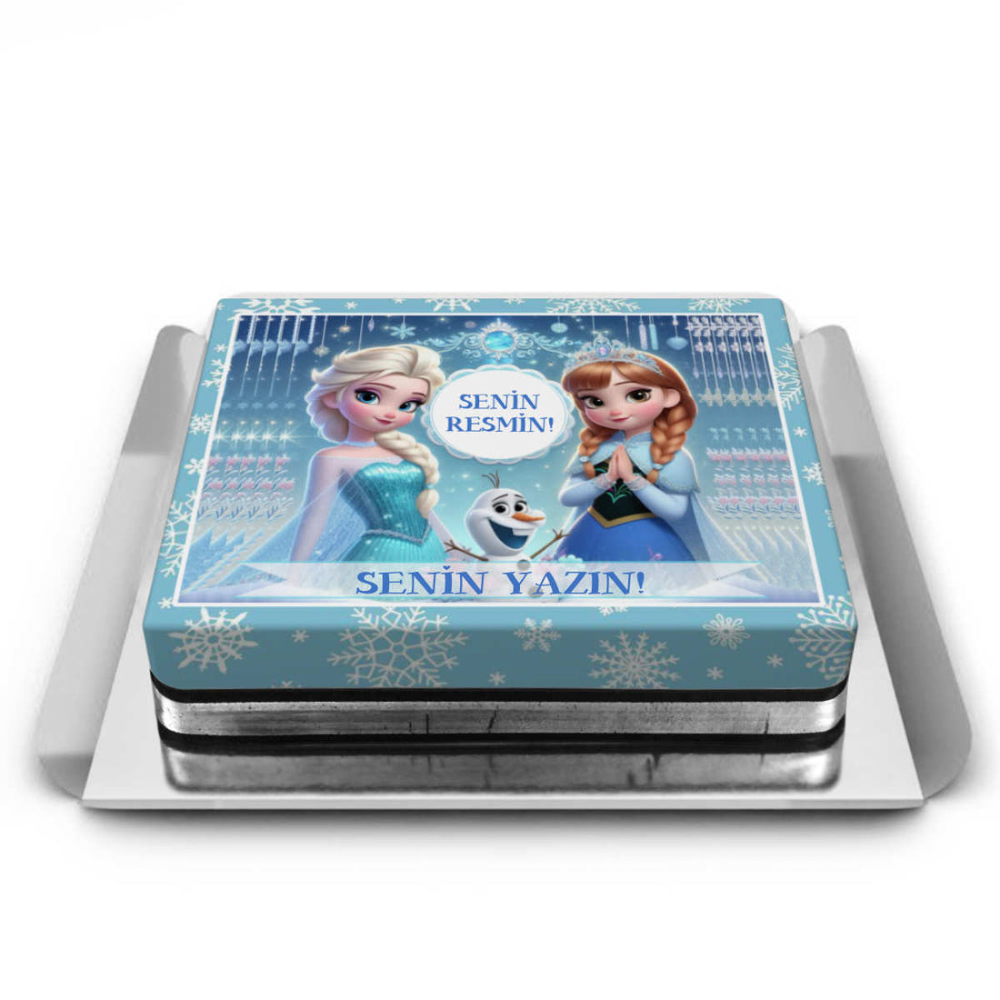 Kişiye özel resimli Elsa ve Anna Pasta