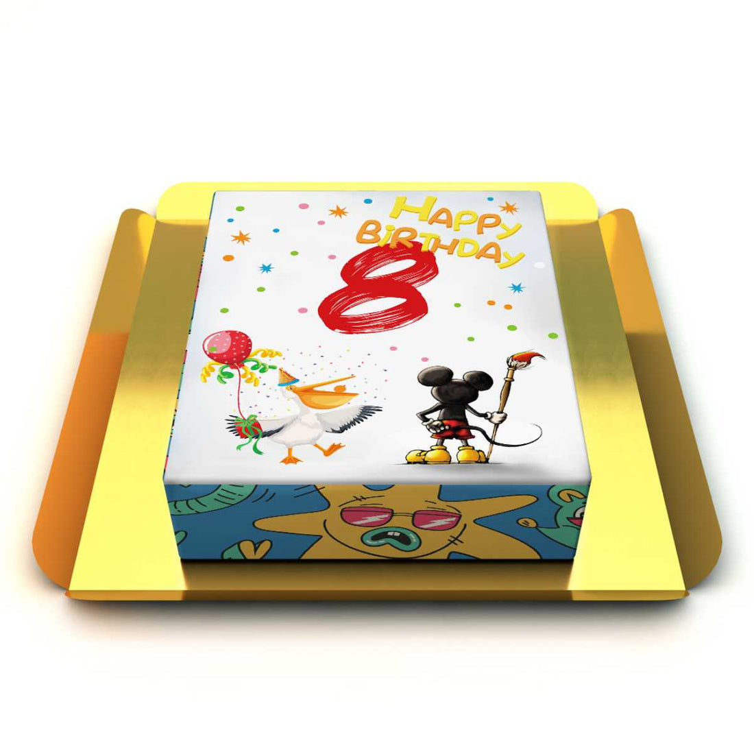 8 Rakamlı Mickey Mouse Pasta