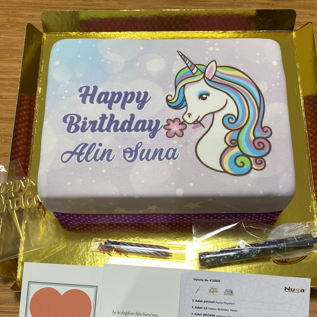 Unicorn Çocuk Doğum Günü Pastası
