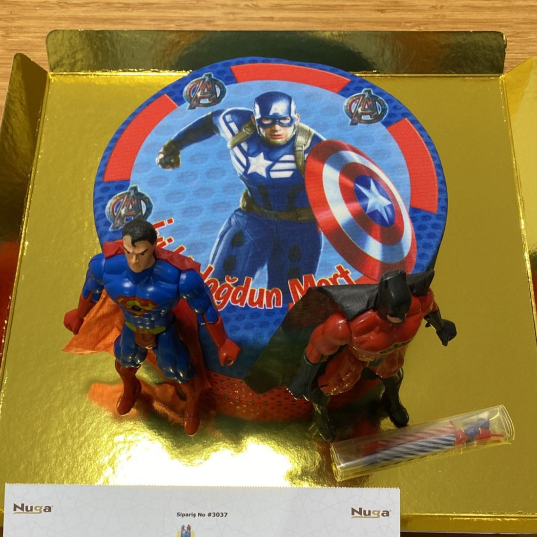 Oyuncaklı Avengers Doğum Günü Pastası