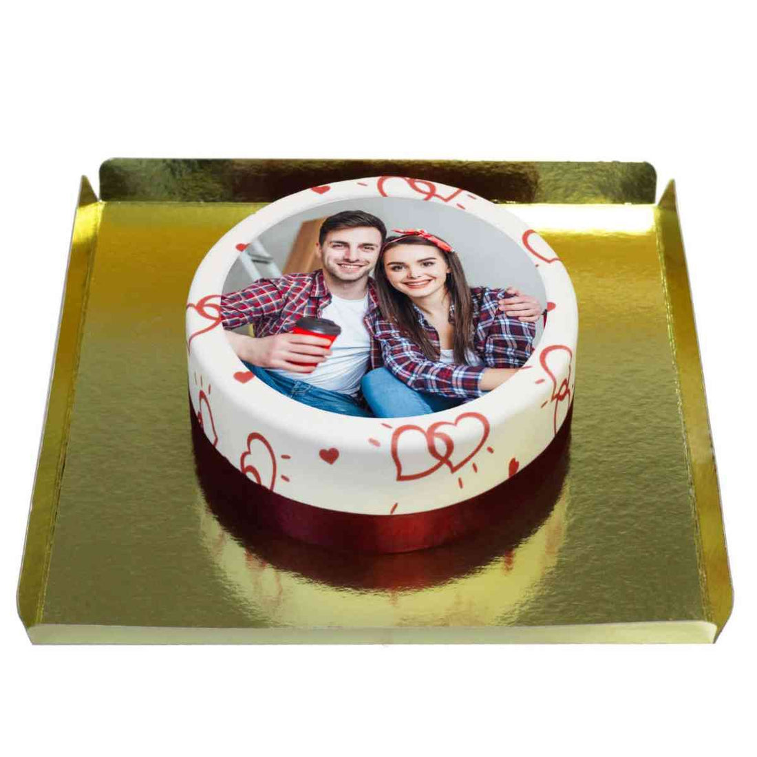 Resimli kalpli pasta