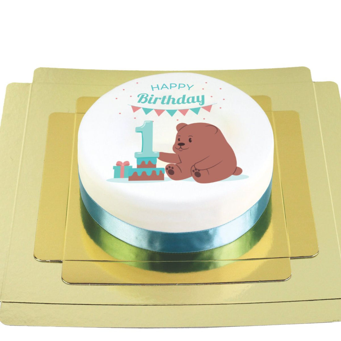 Bir Yaş Ayıcıklı Bebek Pasta