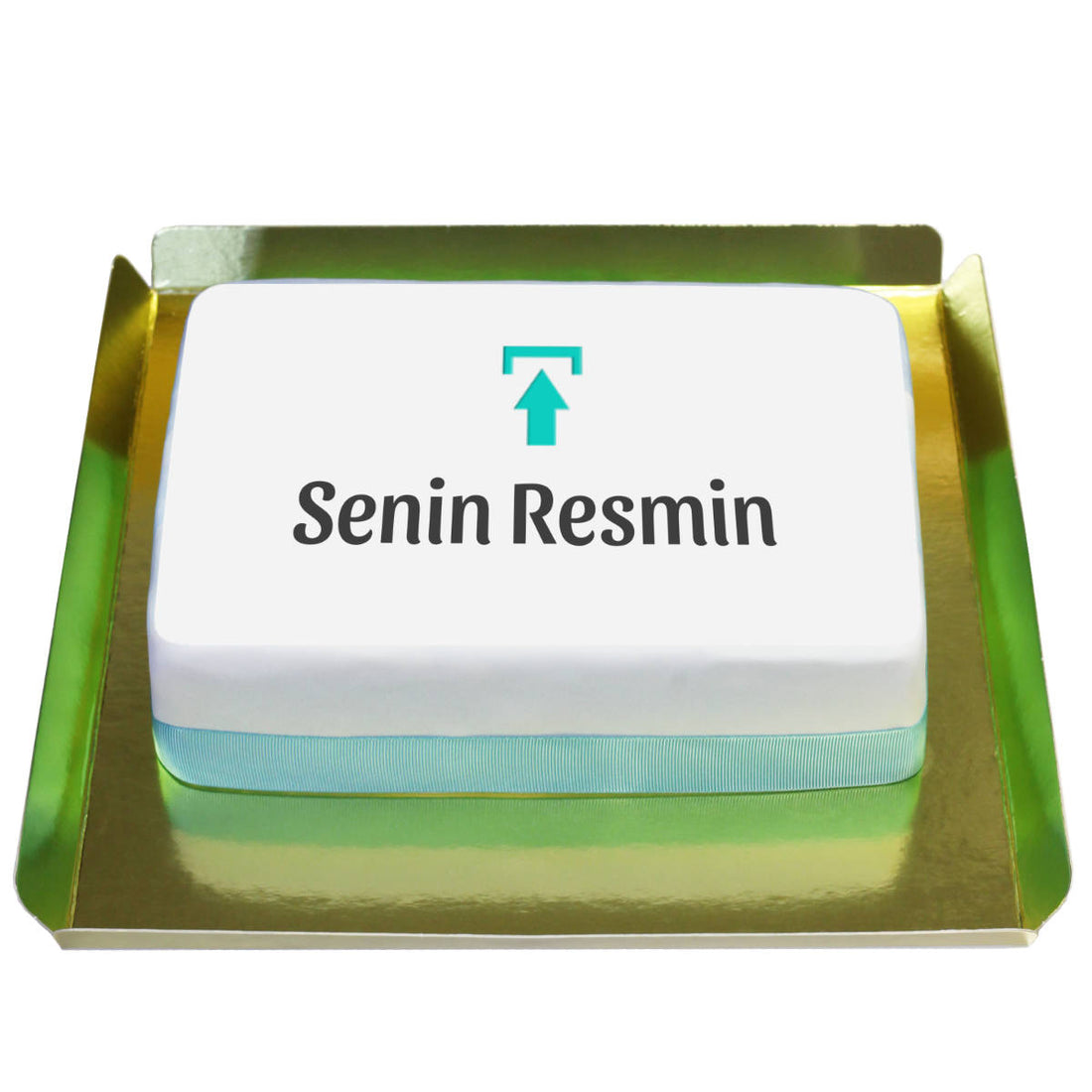 Kişiye Özel Dikdörtgen Resimli Pasta