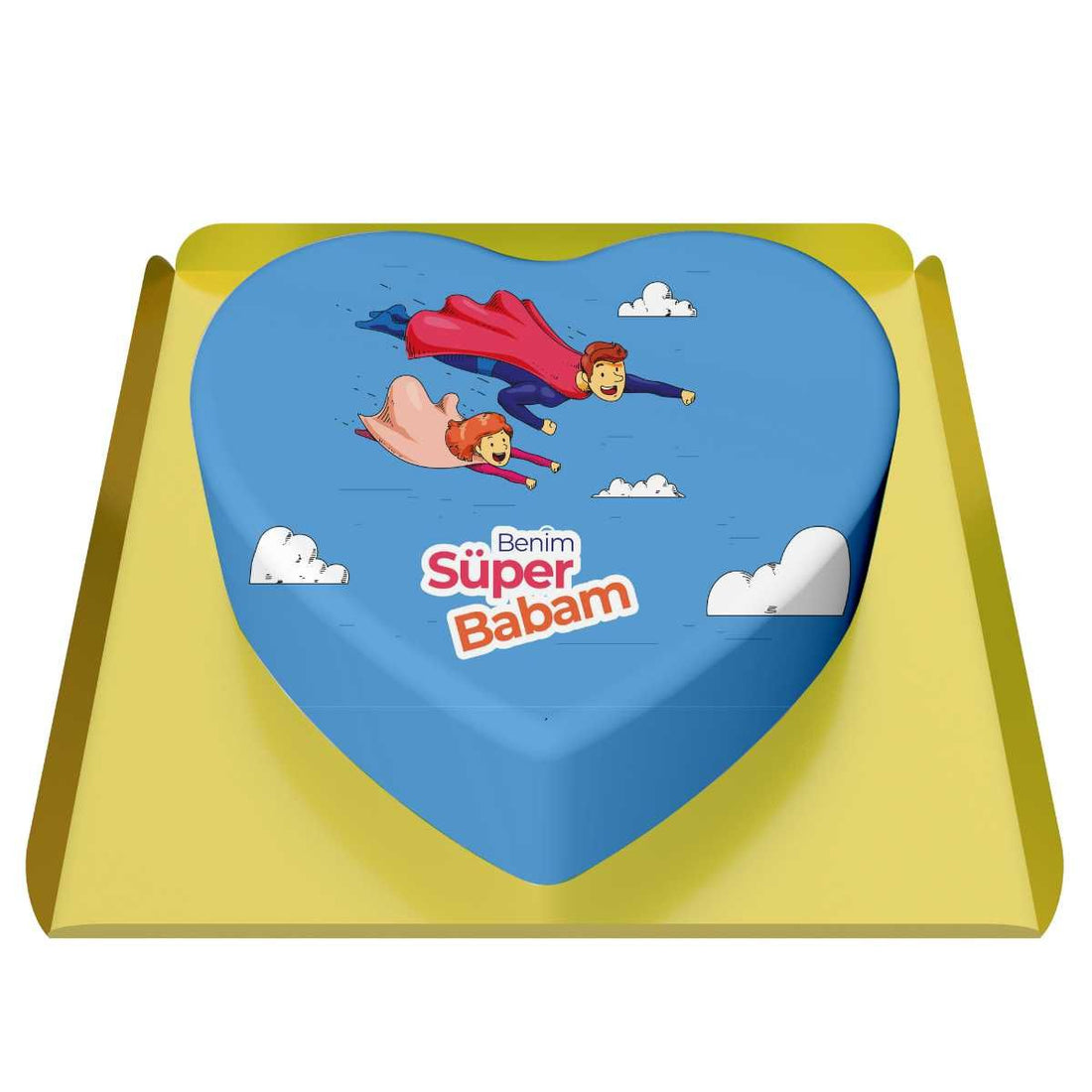 Süper Babama Kalp Pasta