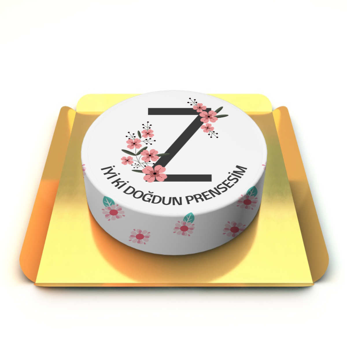 Kişiye Özel Harfli Pasta