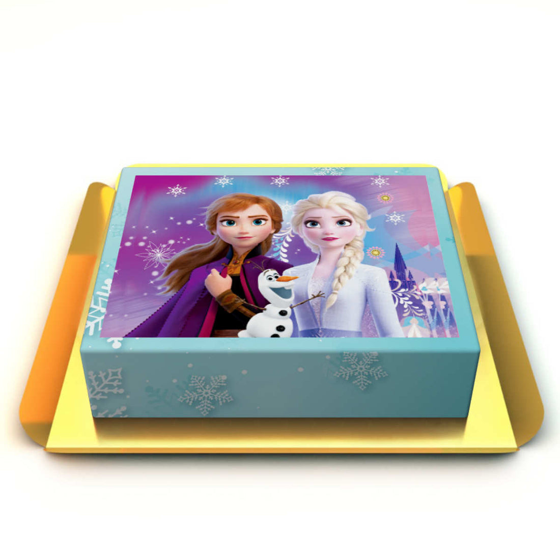 Elsa ve Anna resimli pasta