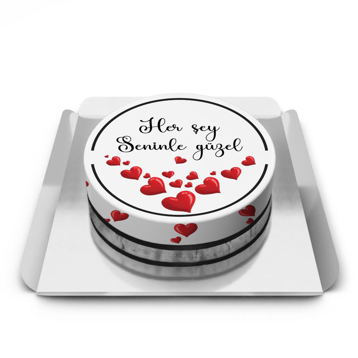 Sevgiliye Özel Tasarım Pasta