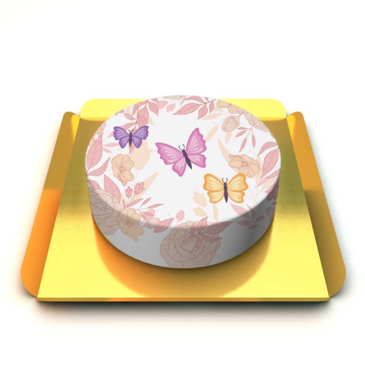 Kelebekli Sevgiliye Pasta