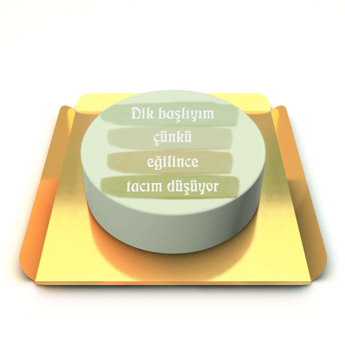 Retro Yazılı Pasta