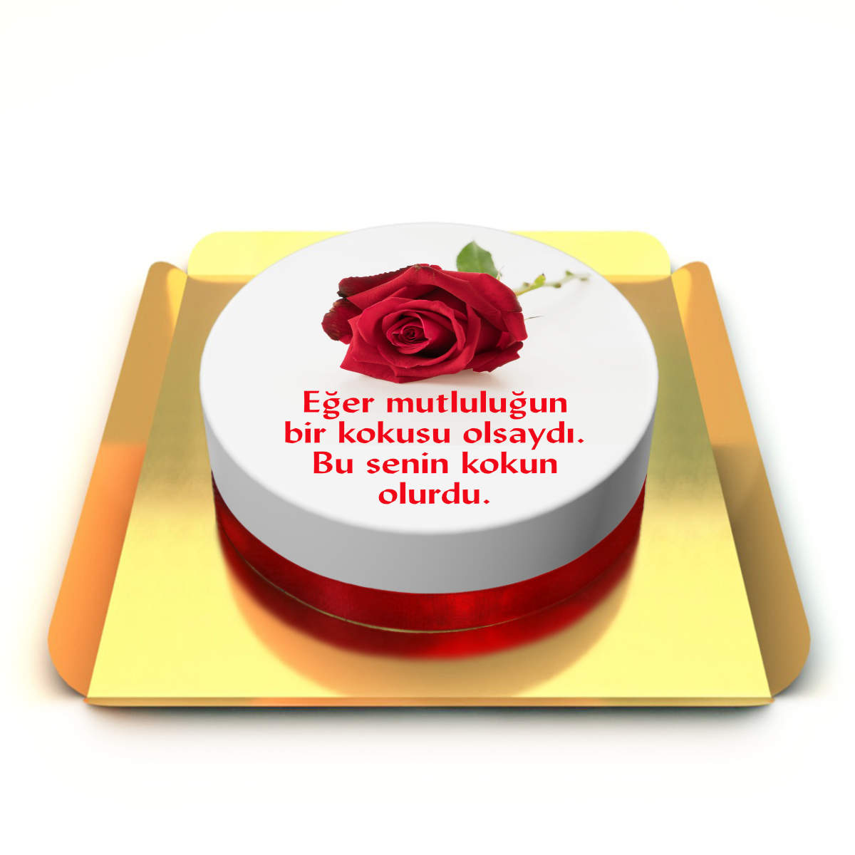 Sevgiliye yazılı pasta