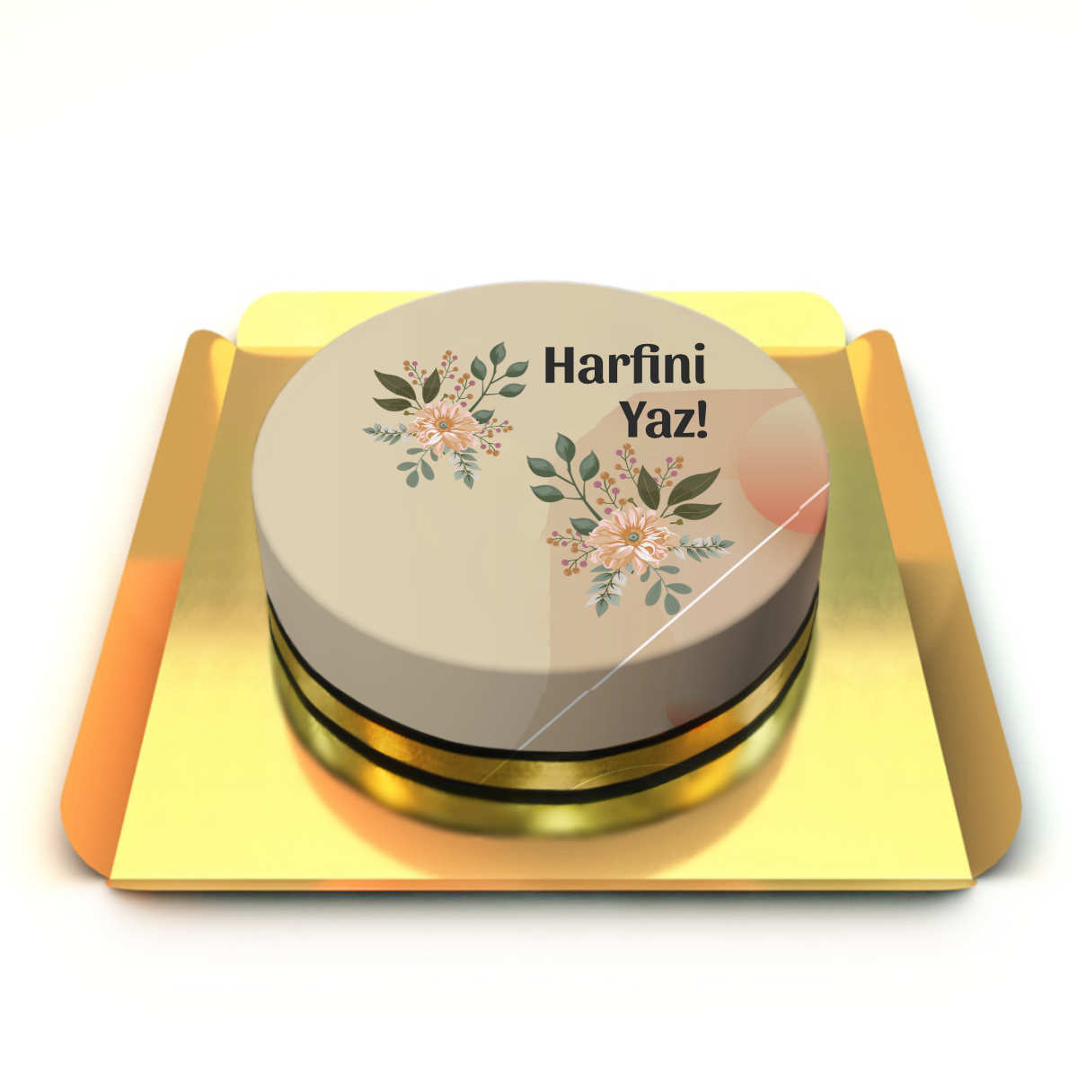 Çiçekli Harf Pasta