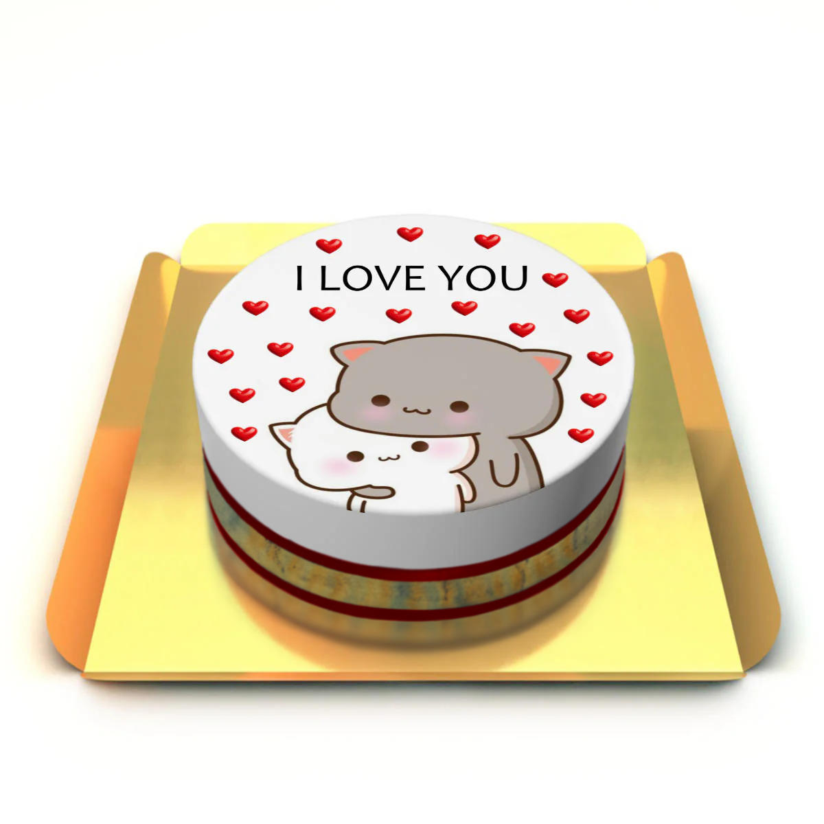 Sevgiliye Kedili Pasta