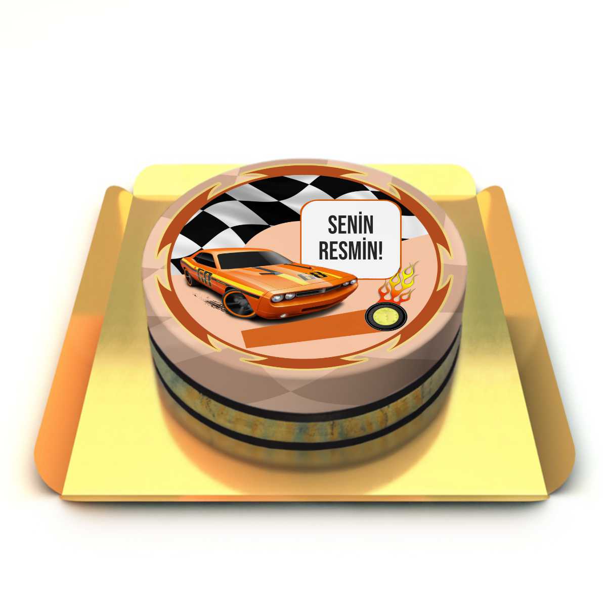 Resimli Hot Wheels pastası