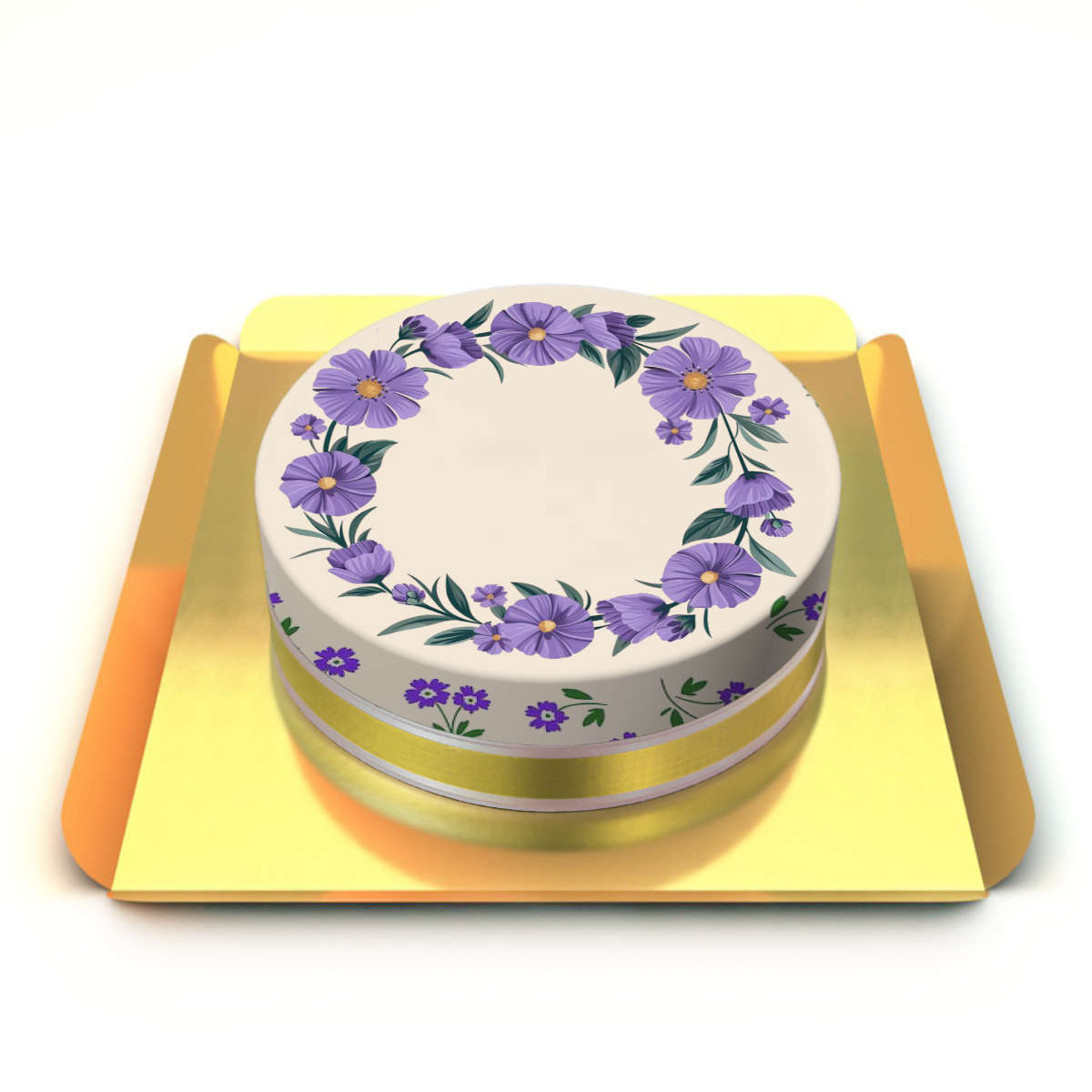 Mor Çiçek Tasarım Pasta