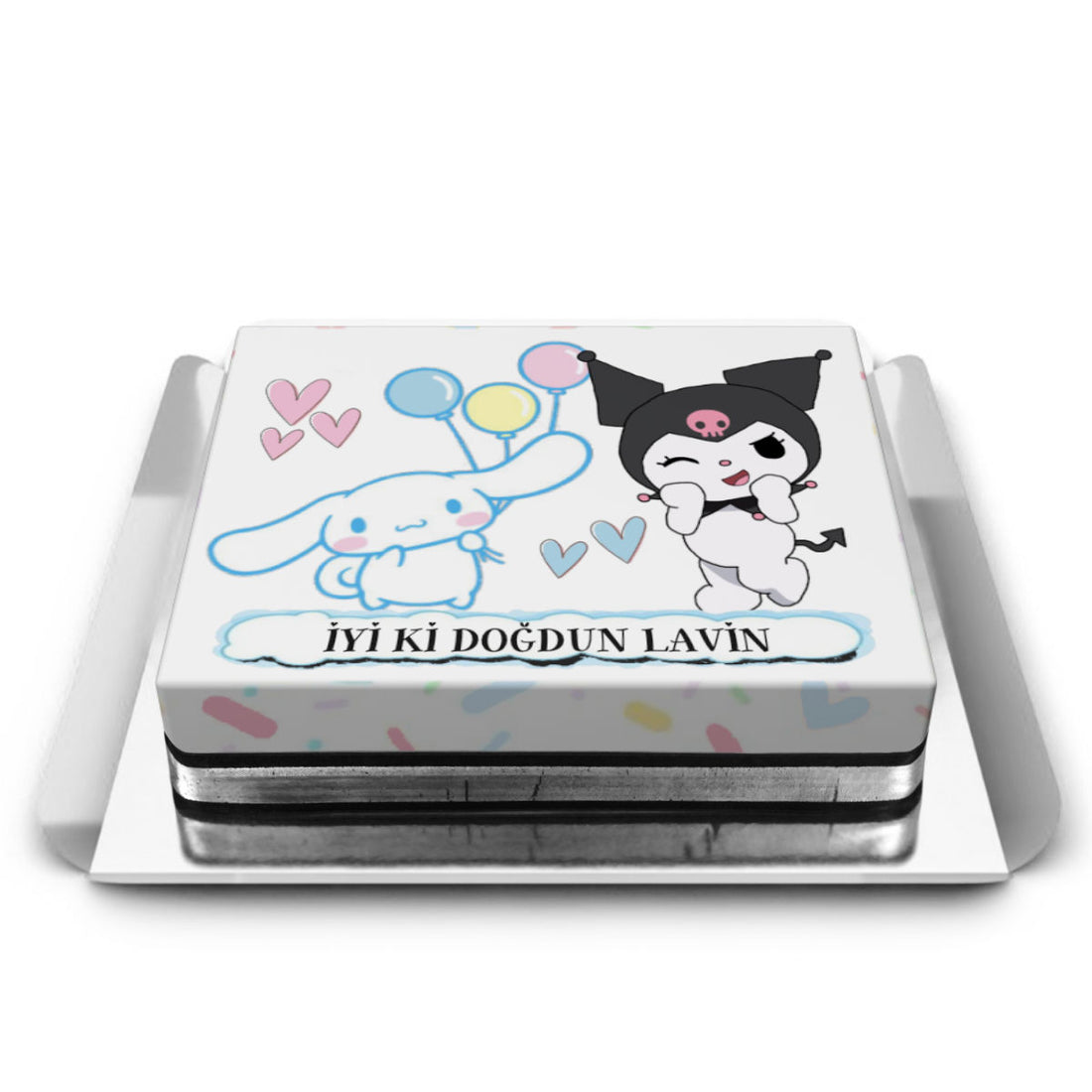 Kuromi ve Cinnamoroll Pastası