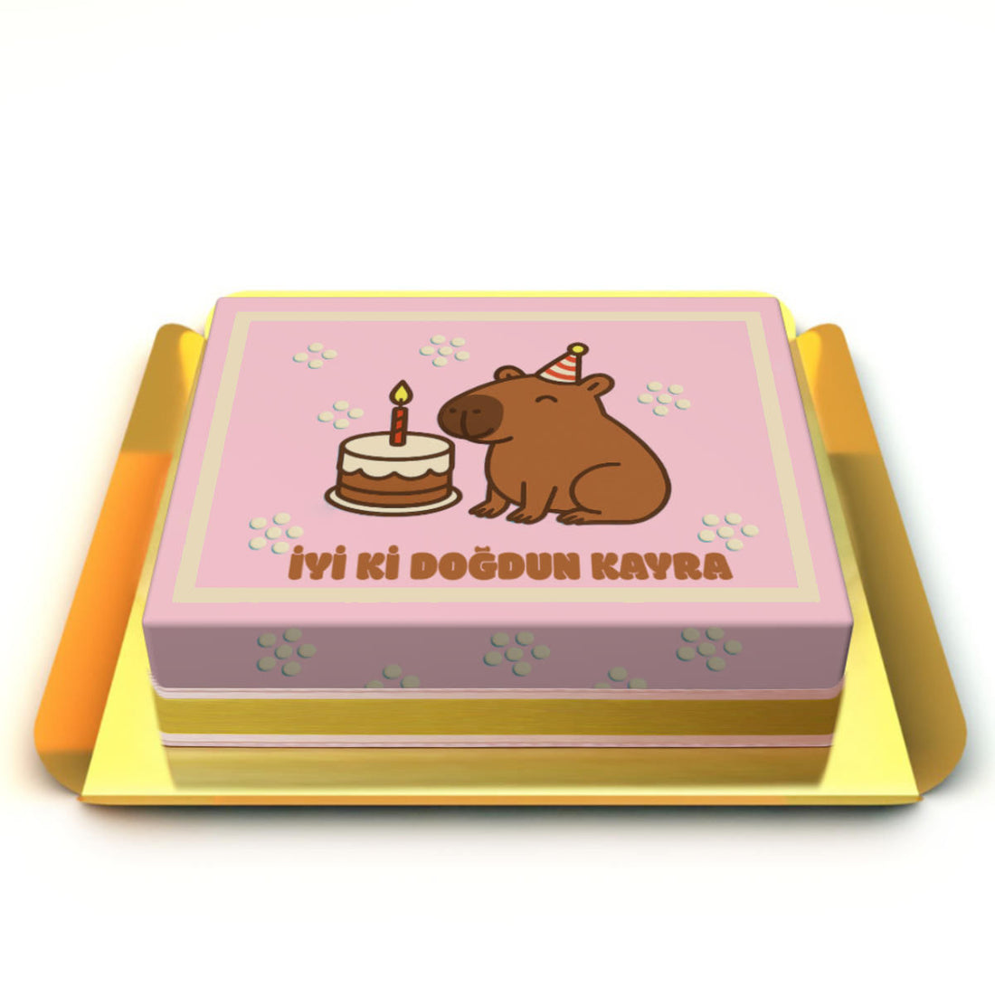 Capybara temalı pasta