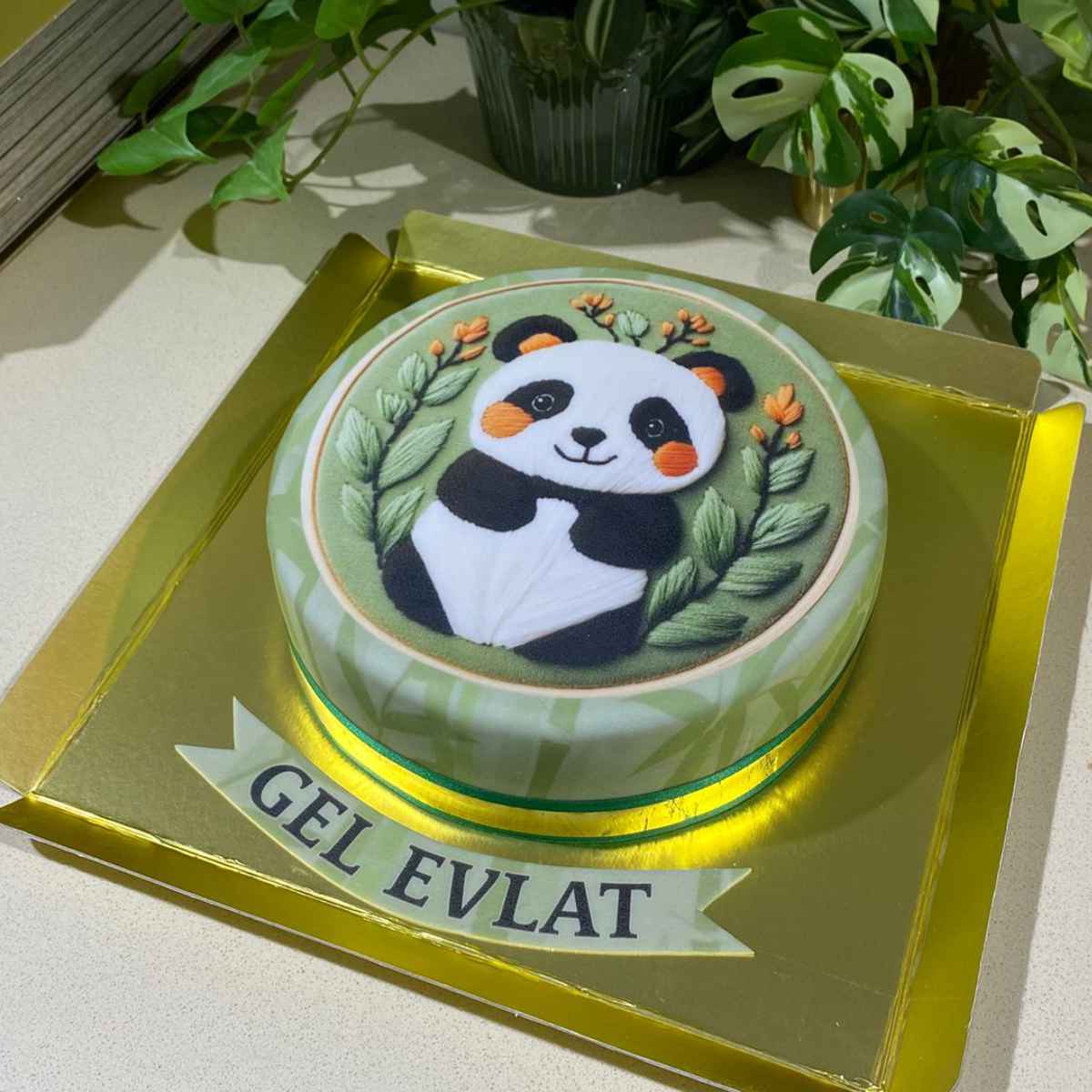 Panda resimli pasta