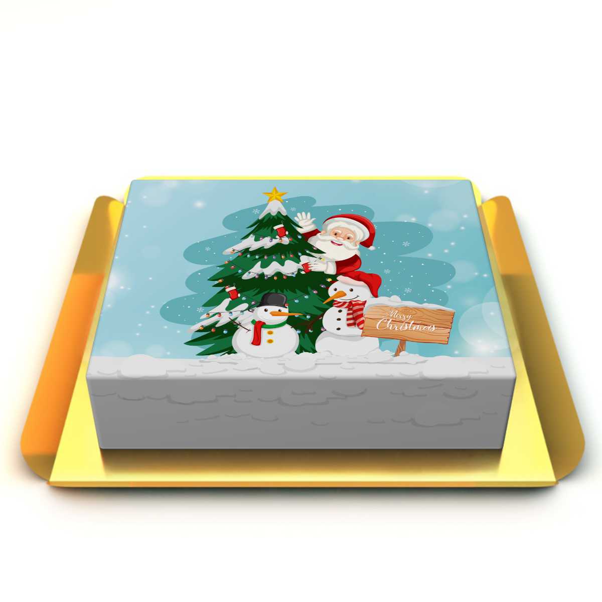 Yılbaşı Tasarımlı Noel Pasta