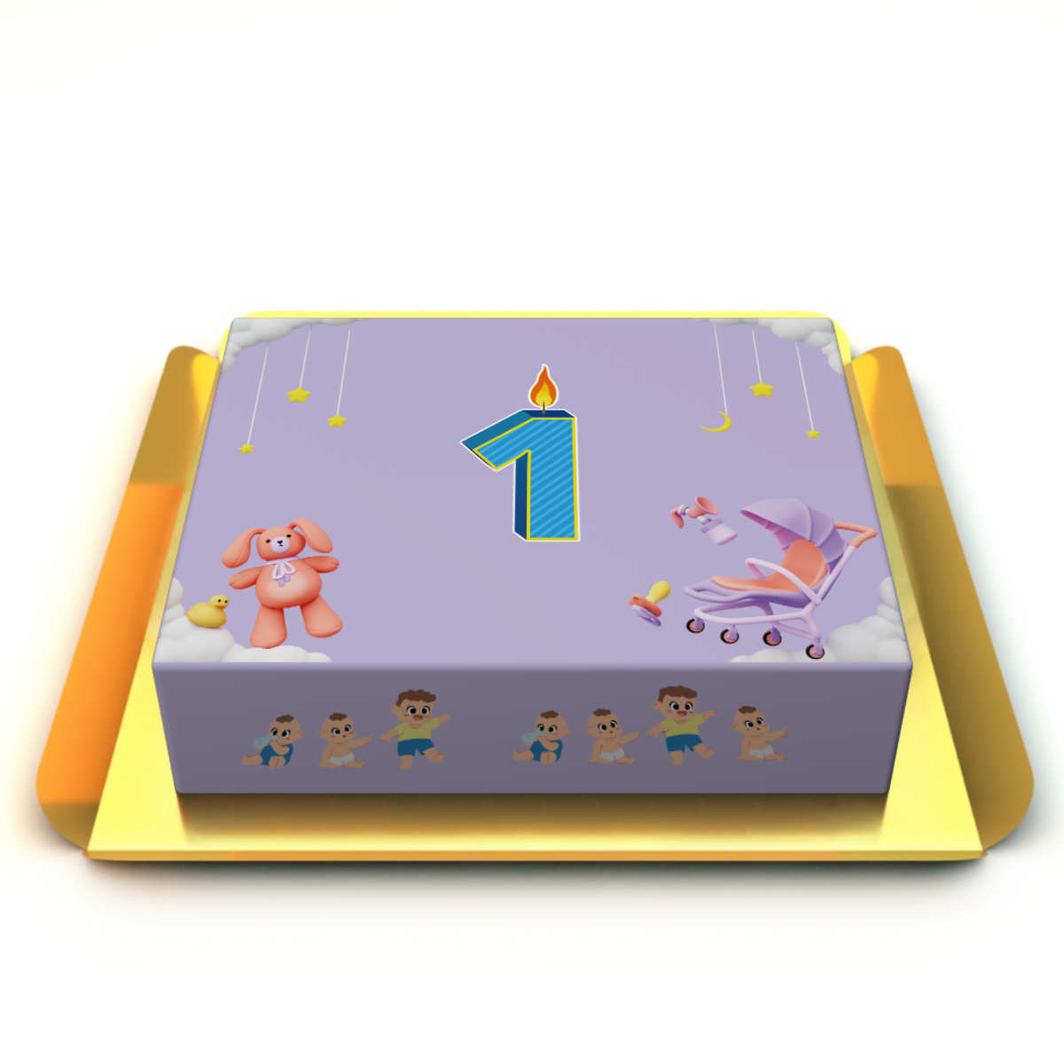 1 yaş ayıcıklı pasta