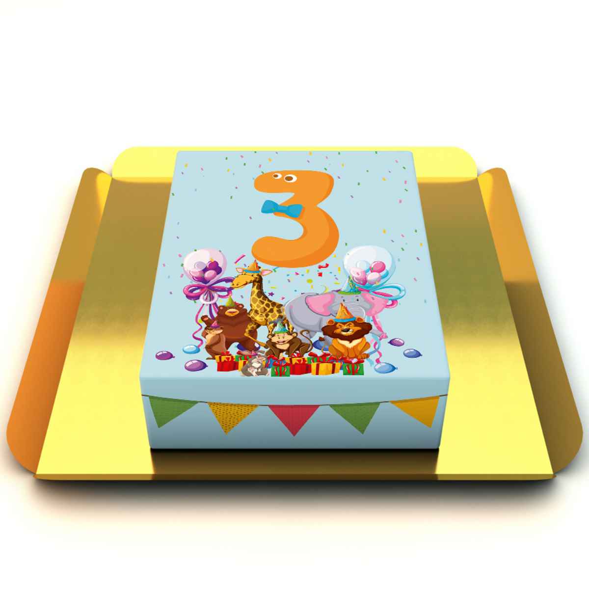 Hayvanlar Alemi 3 Yaş Pasta