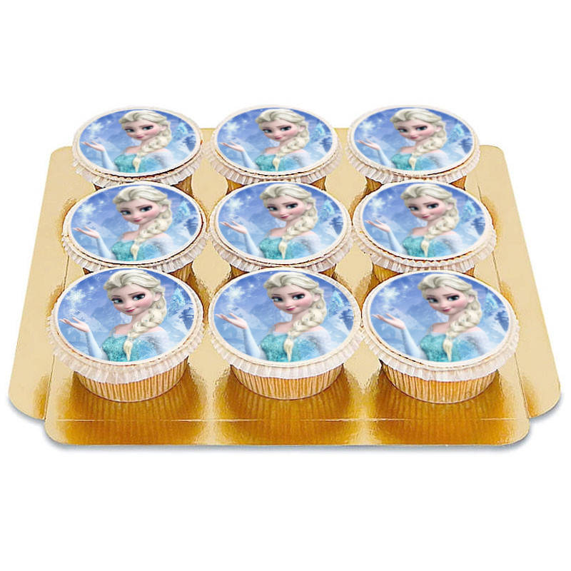 Elsa görselli cupcake