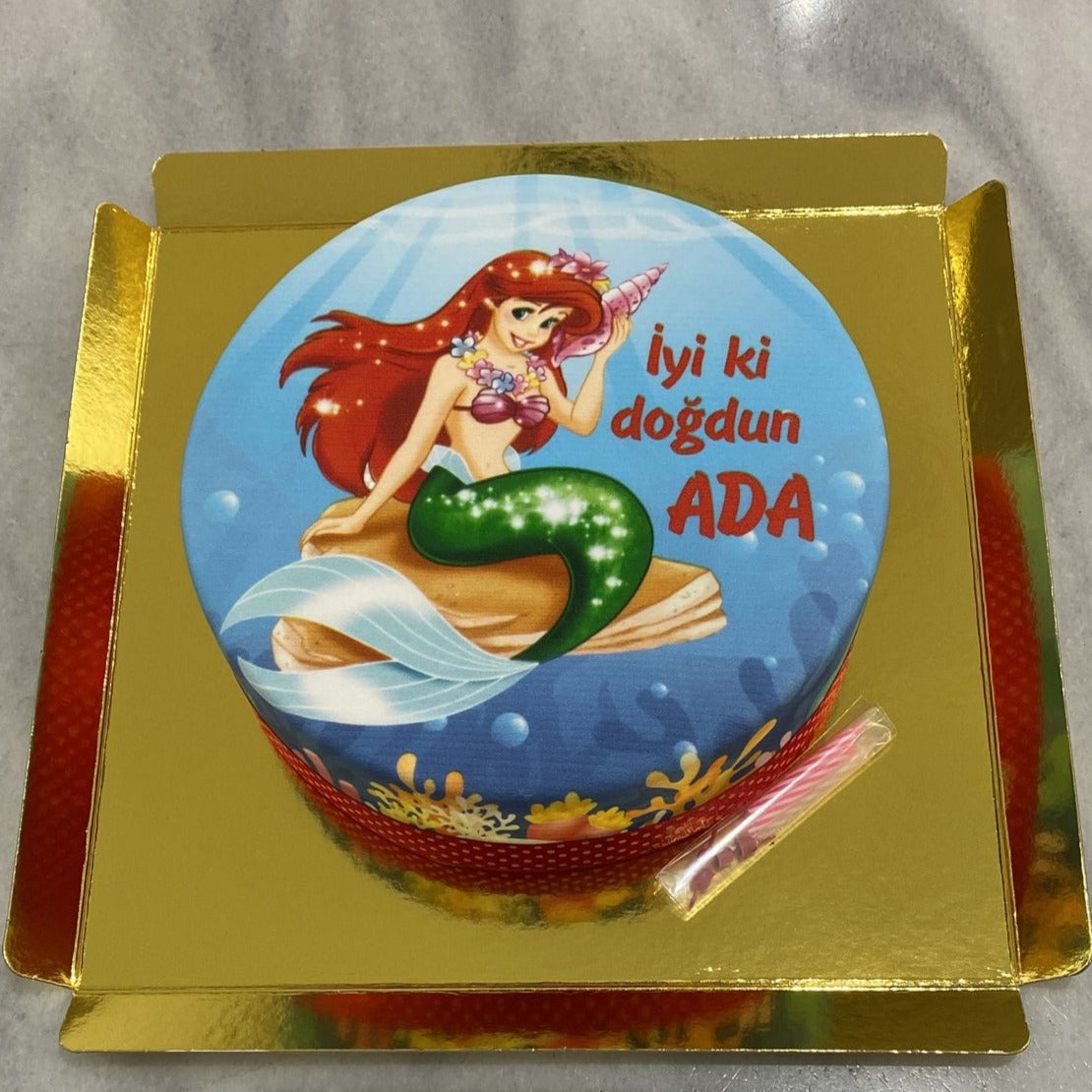 Deniz Kızı Prenses Ariel Pastası