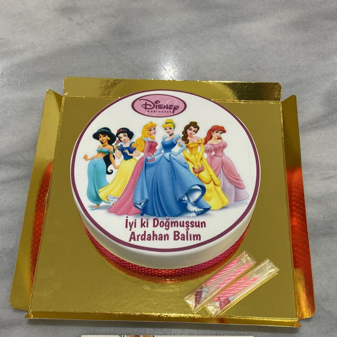 Disney Prensesleri Tasarım Pasta