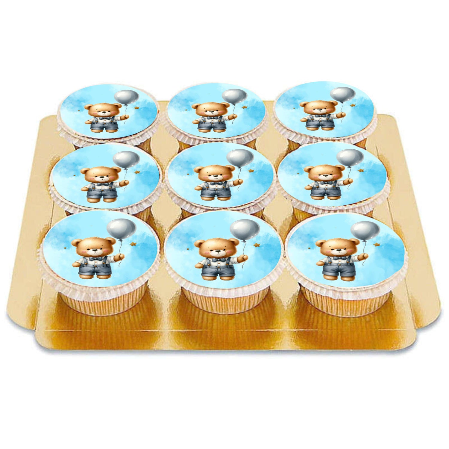 Erkek Bebek Ayıcıklı Cupcake