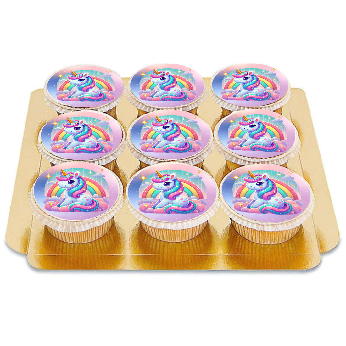 Unicorn Resimli Cupcake