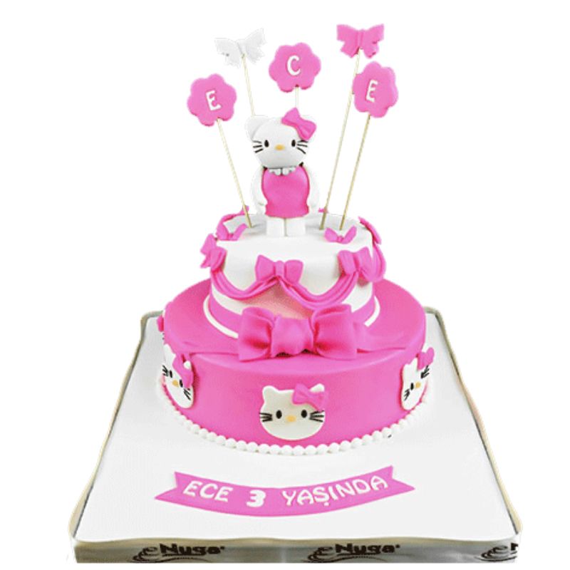 Hello Kitty Doğum Günü Pastası