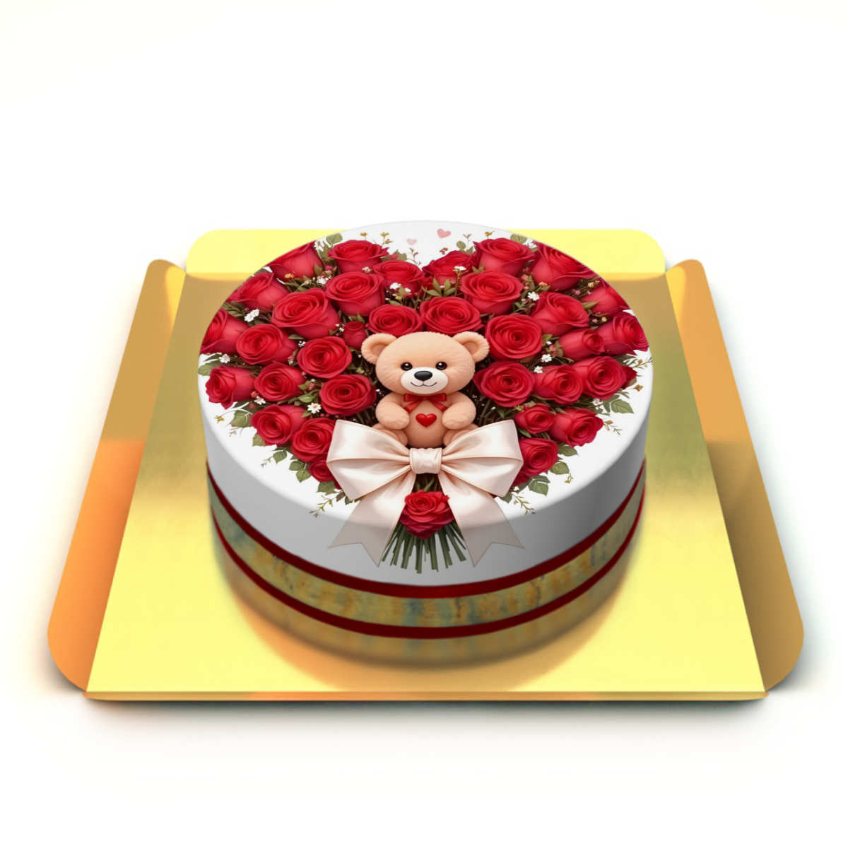 Ayıcıklı Romantik Pasta