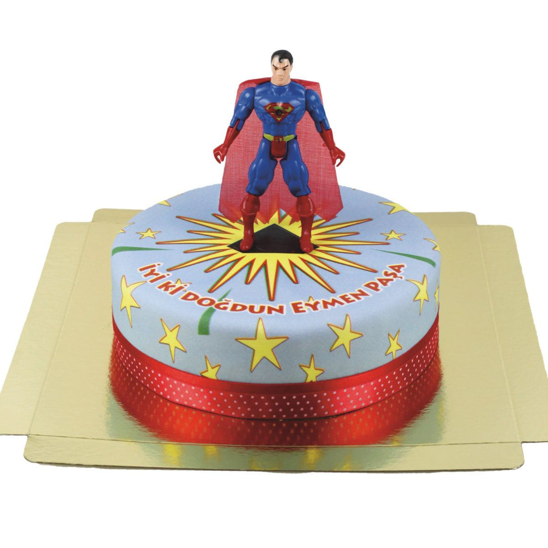 Süperman Oyuncaklı Pasta