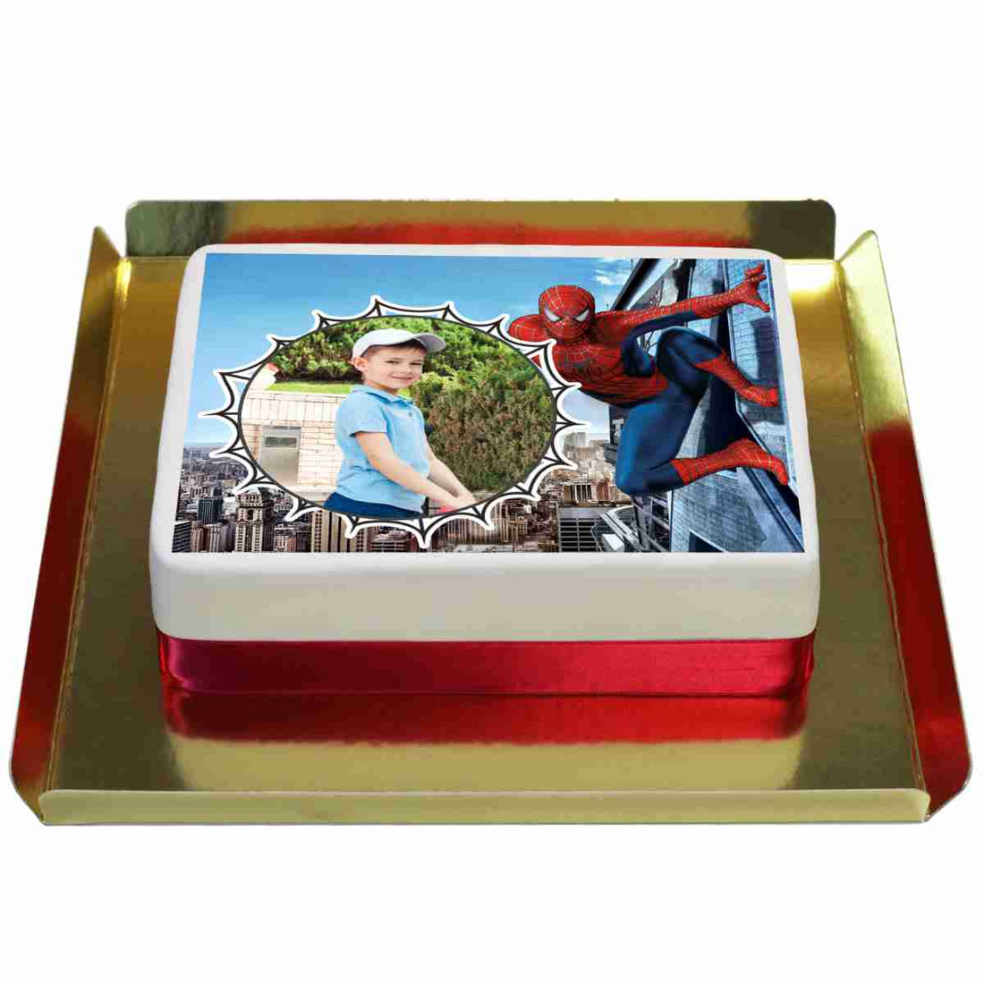 Spiderman Doğum Günü Resimli Pasta