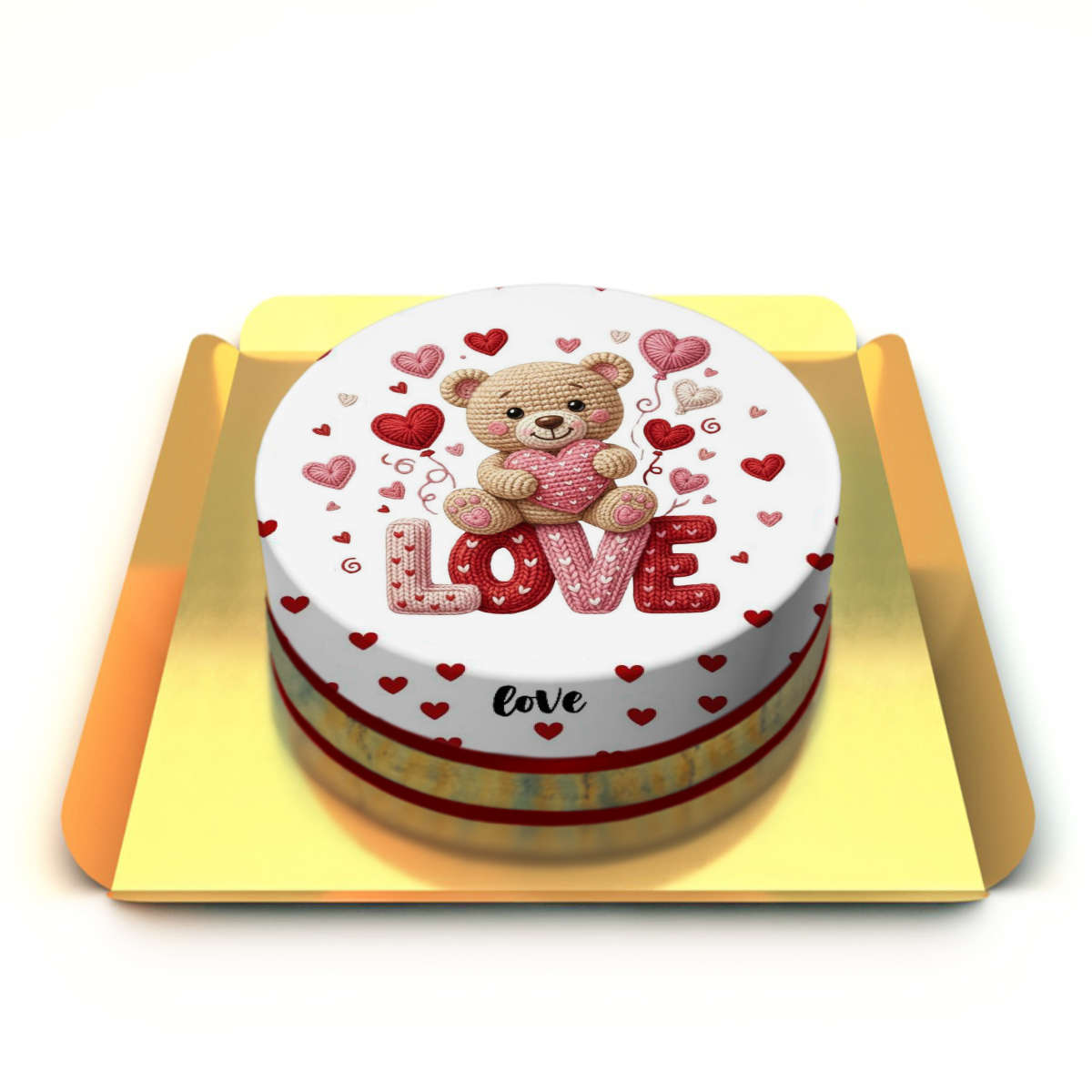 Love Yazılı Sevgiliye Pasta