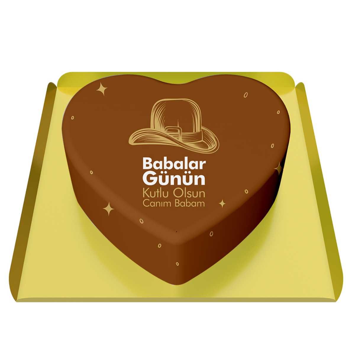 Babama Resimli Kalp Pasta