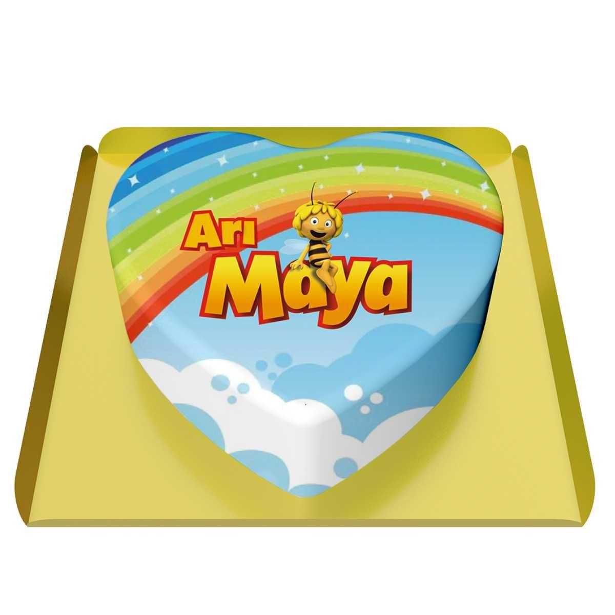 Arı Maya Kalpli Doğum Günü Pastası