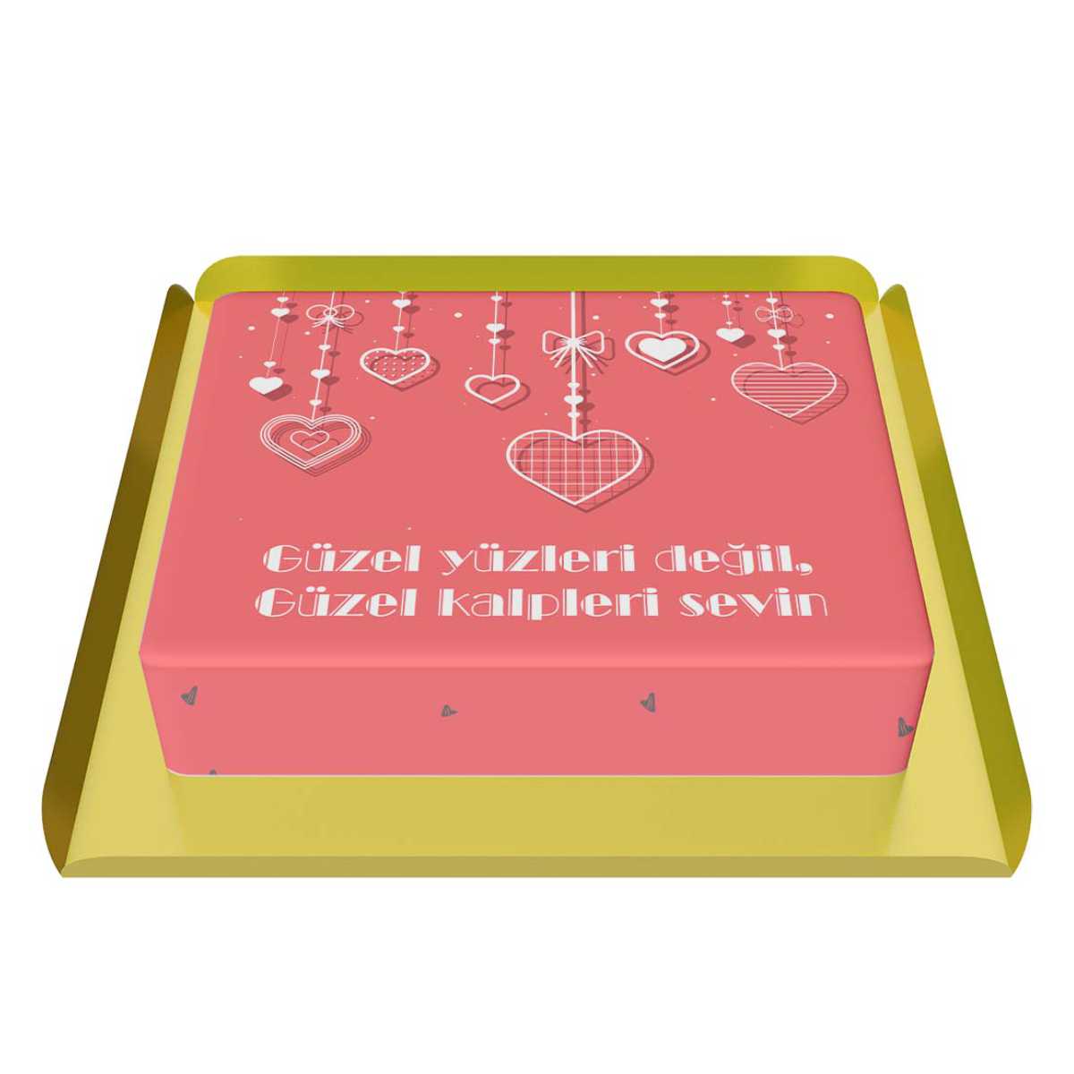 Yazılı Romantik Pasta