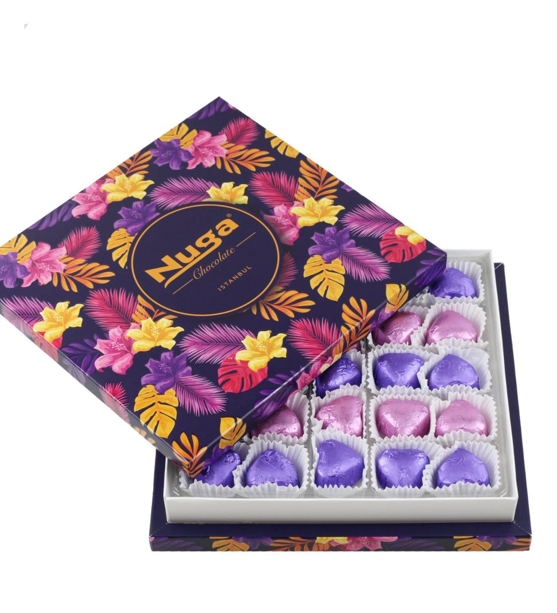 Viola Çiçek Desenli Kutu Kalpli Special Çikolata