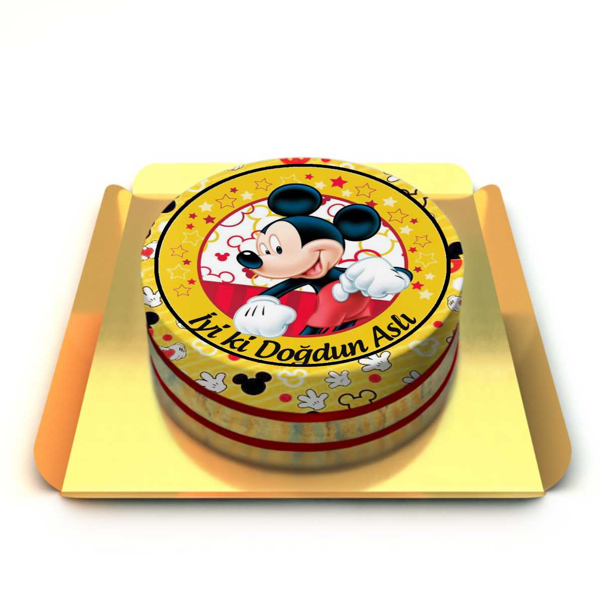 Mickey Mouse Tasarım Pasta